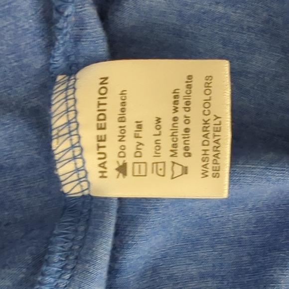 Haute Edition Blue Sweatshirt Tee, Size XL - Picture 10 of 11